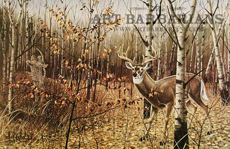 Vintage Whitetail Deer California Hunting License Art Print 11x17 Wall Decor 